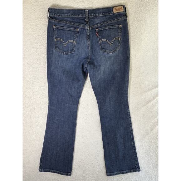 Levis 515 Jeans Womens sz 12 31x32 FITS 33x30 Blue Bootcut Dark Wash 5 Pocket - Picture 15 of 16